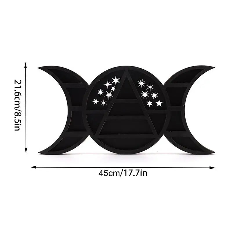 Moon Rustic Wall Mounted Shelf