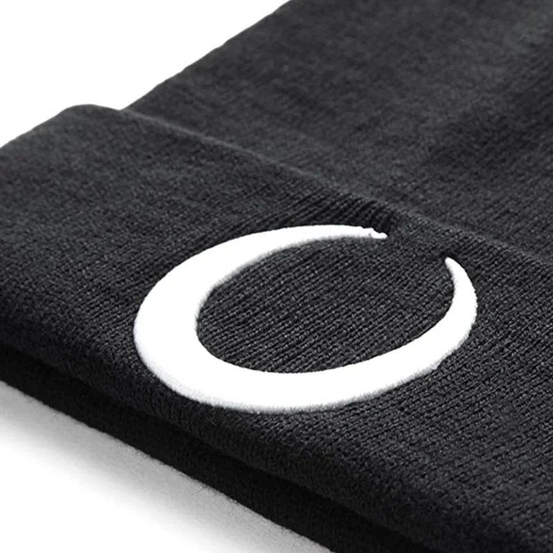Gothic Dark Punk Black Knitted Caps