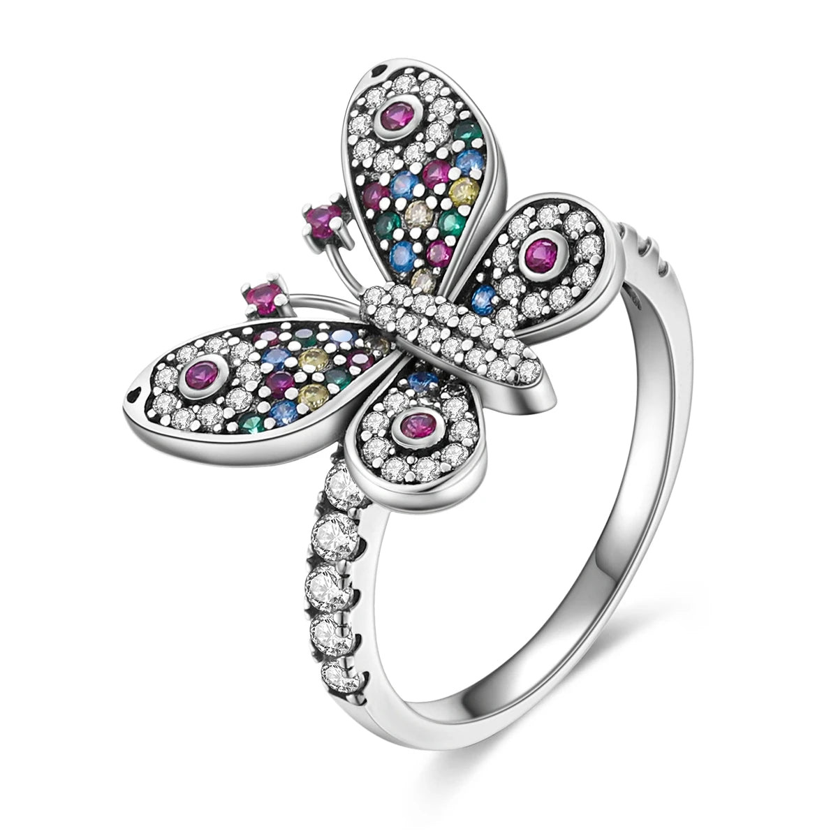 925 Sterling Silver Star Moon Closed Ring