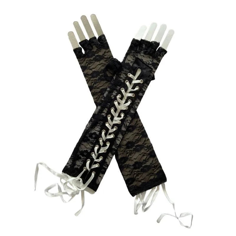 Women's Steampunk Gothic Long Gloves