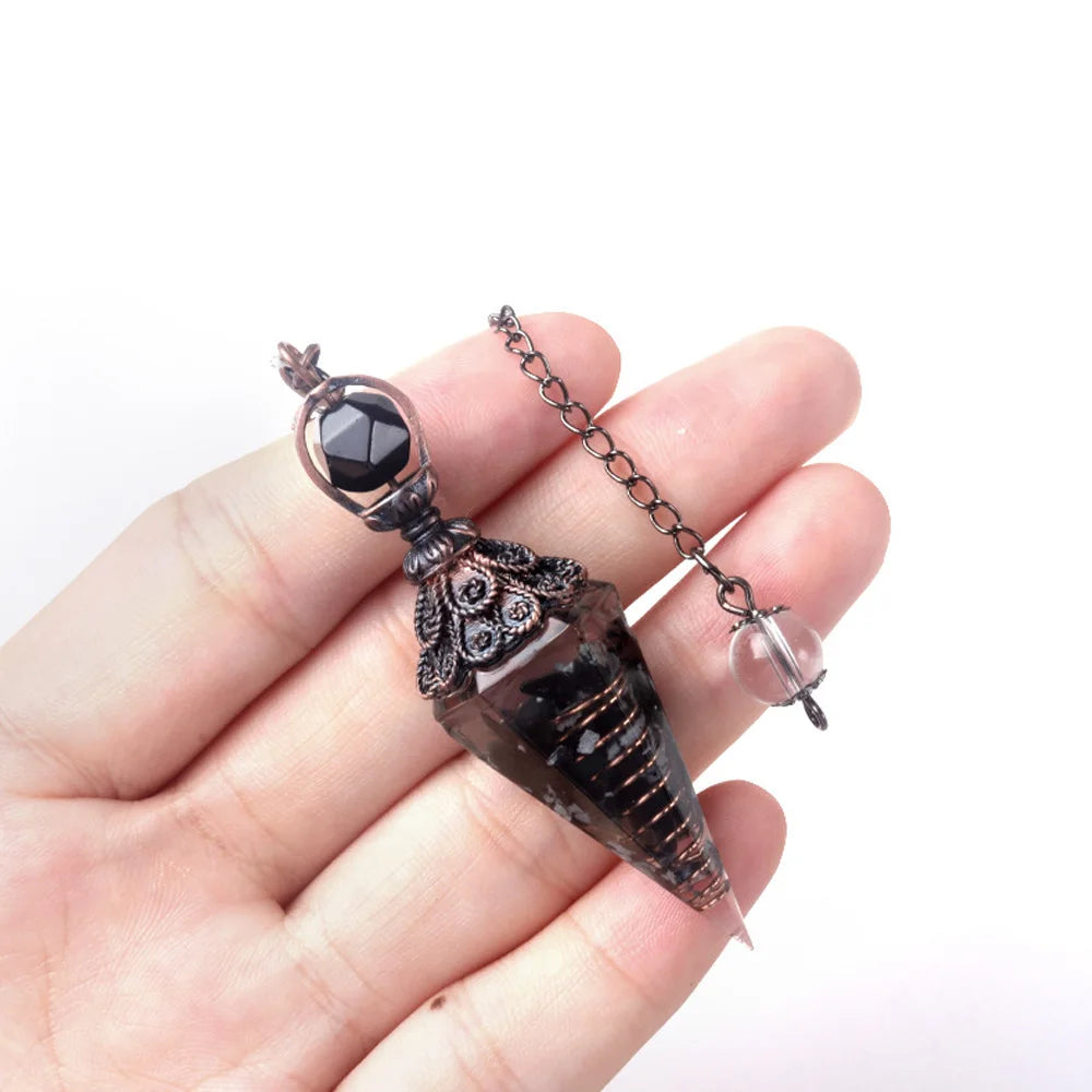 Natural Stone Crystal Pendulum Necklaces
