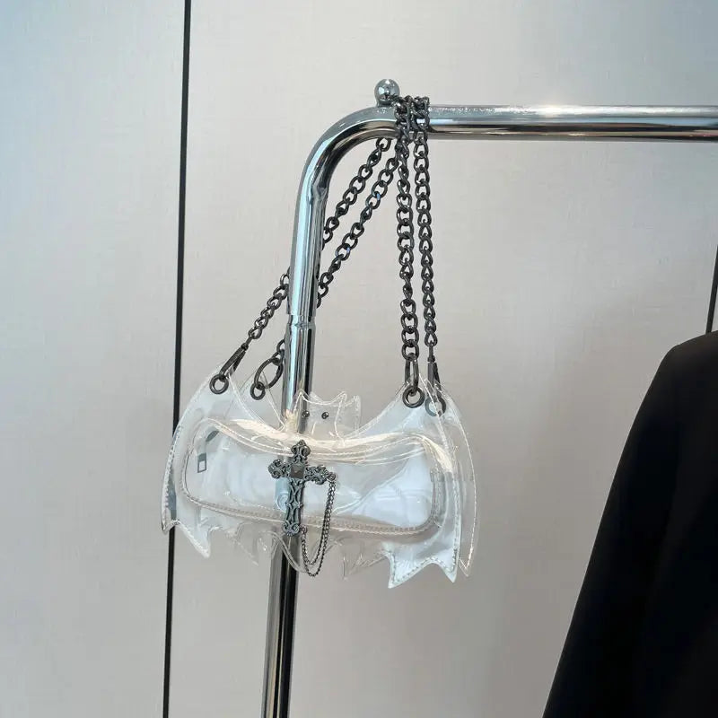 Punk Cool Pvc Transparent Crossbody Bag