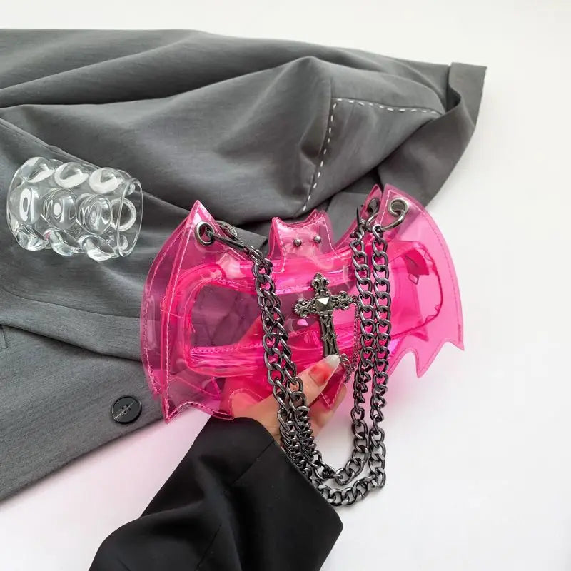 Punk Cool Pvc Transparent Crossbody Bag