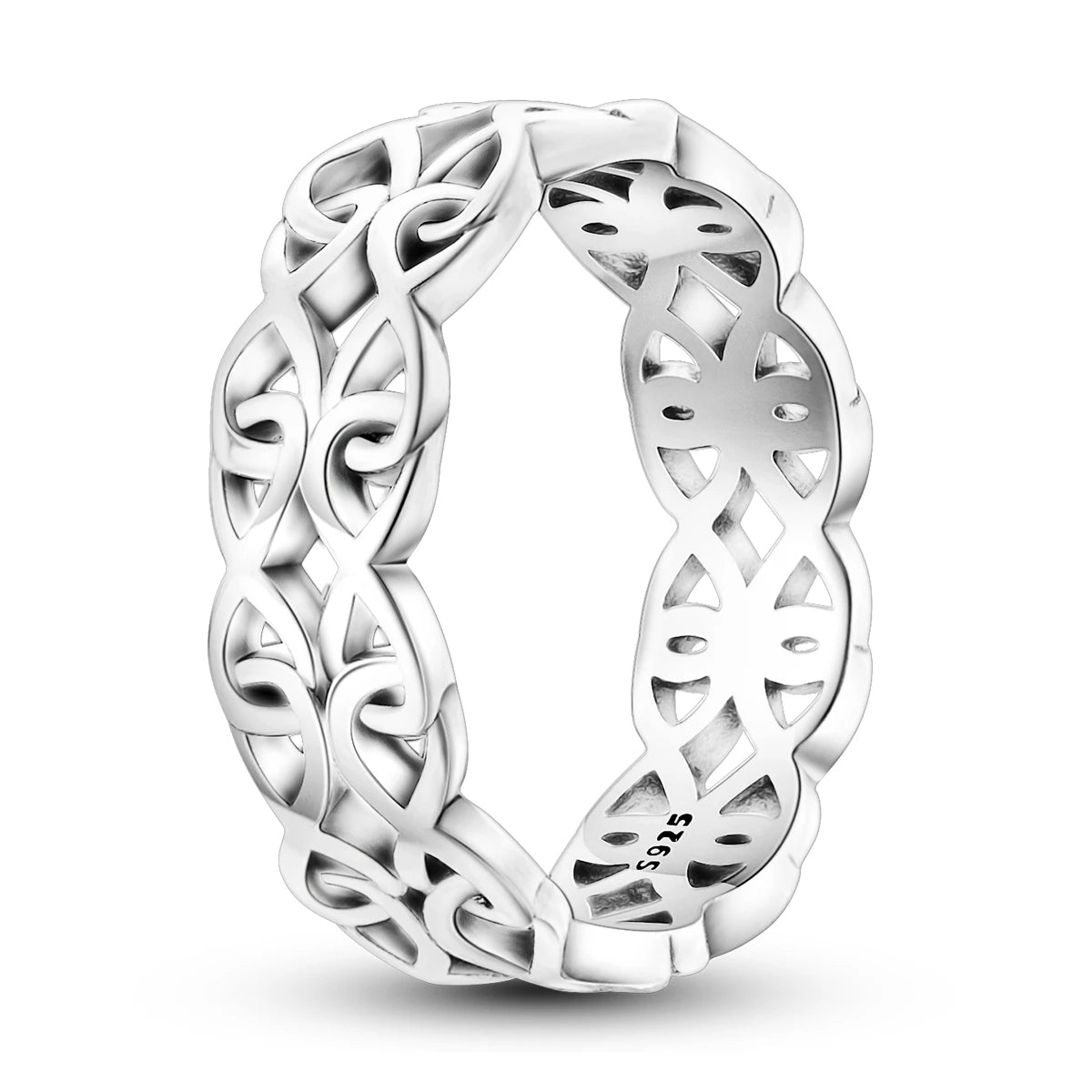 925 Sterling Silver Star Moon Closed Ring