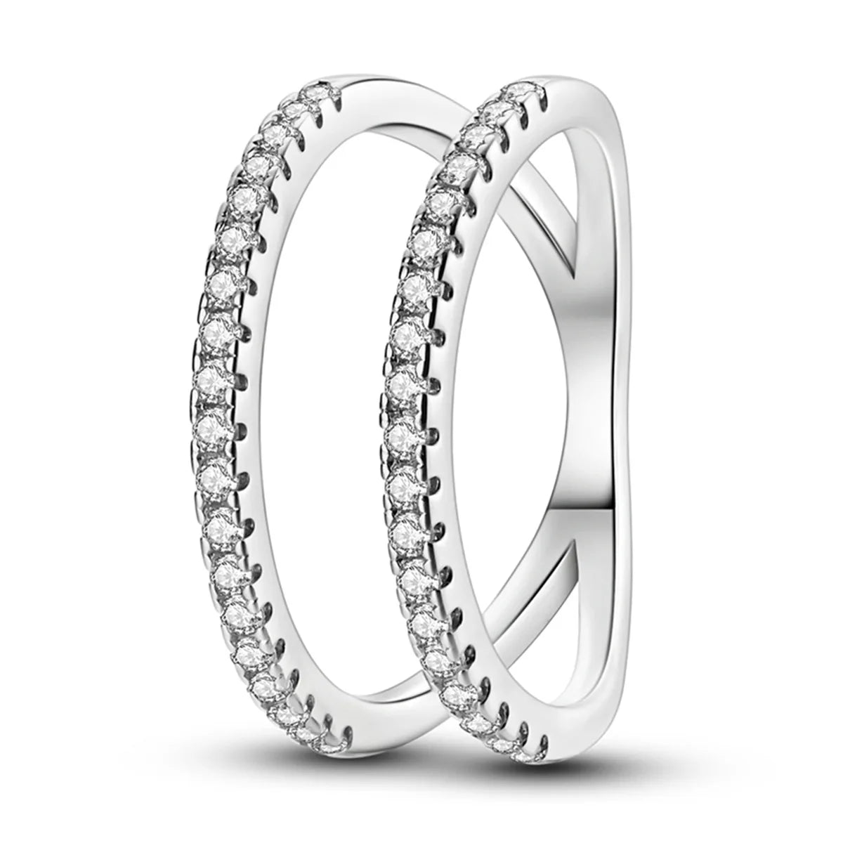 925 Sterling Silver Star Moon Closed Ring