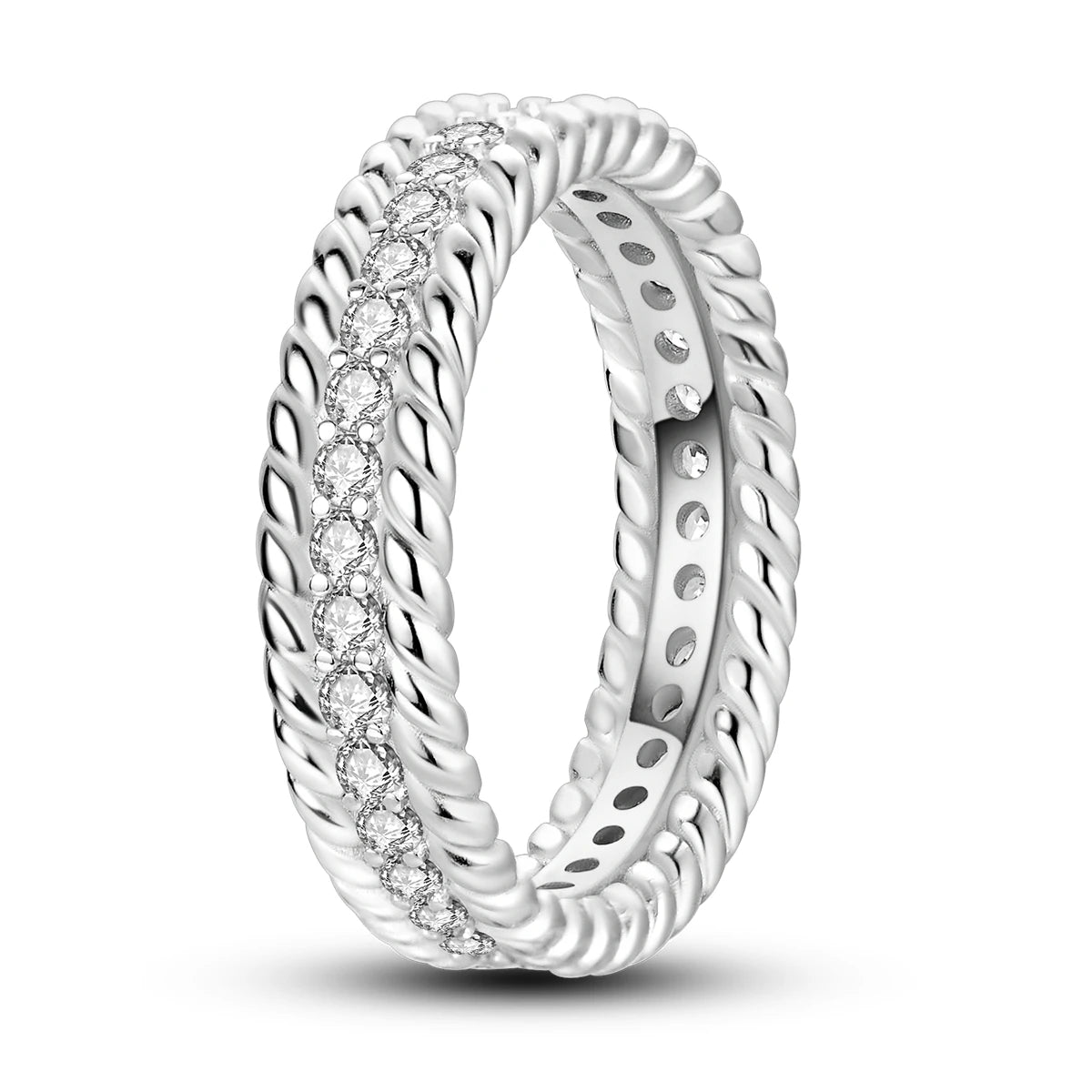 925 Sterling Silver Star Moon Closed Ring