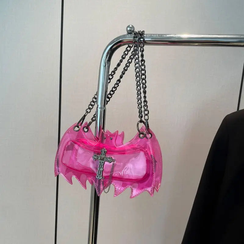 Punk Cool Pvc Transparent Crossbody Bag