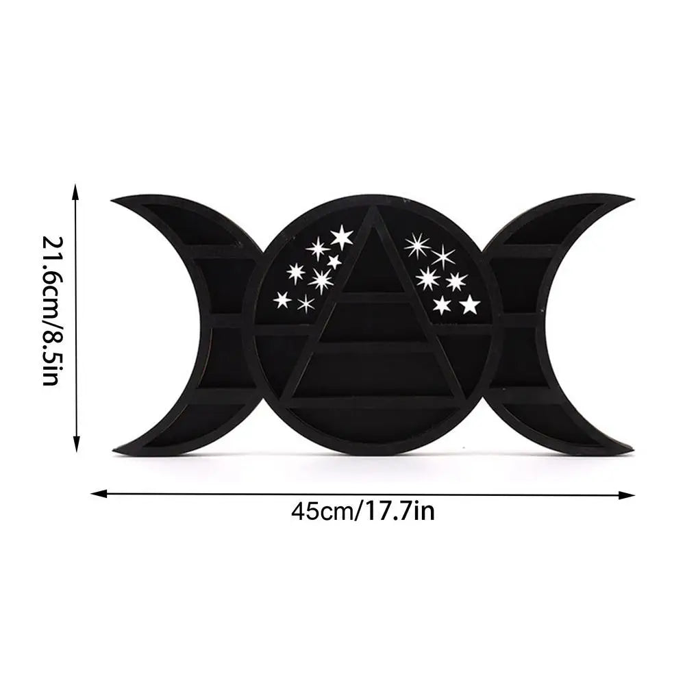 Moon Rustic Wall Mounted Shelf