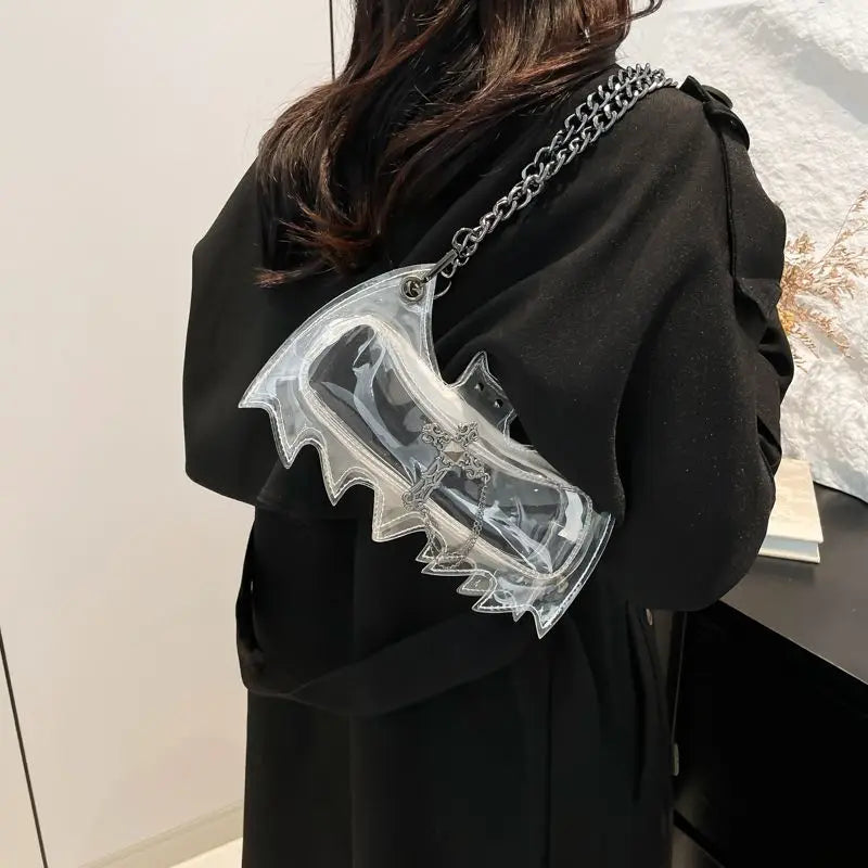 Punk Cool Pvc Transparent Crossbody Bag