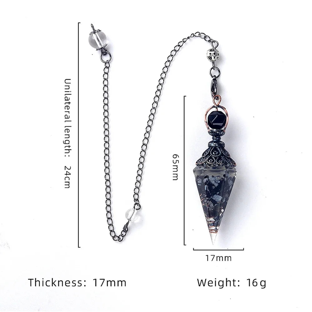Natural Stone Crystal Pendulum Necklaces
