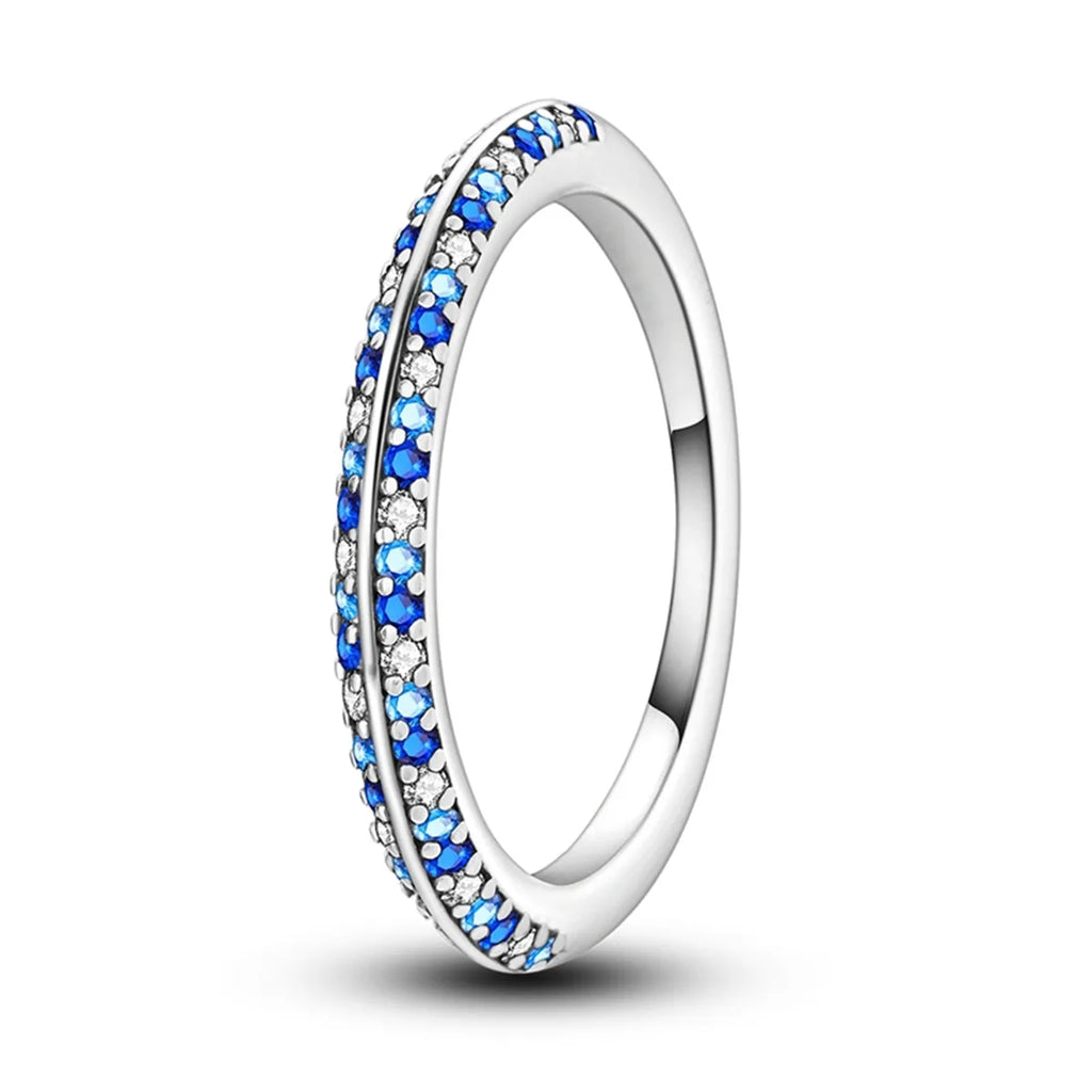 925 Sterling Silver Star Moon Closed Ring