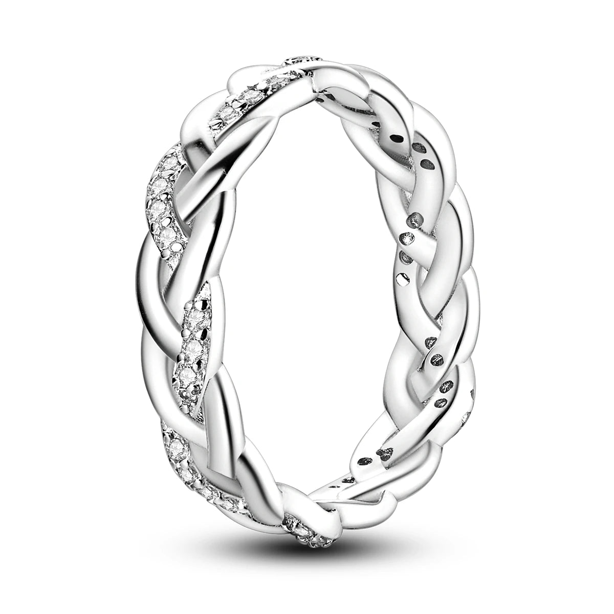925 Sterling Silver Star Moon Closed Ring