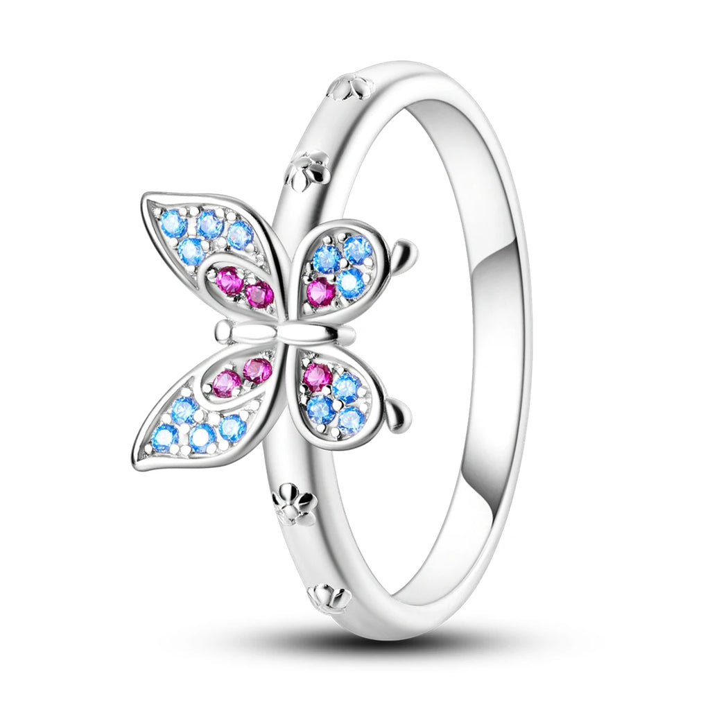 925 Sterling Silver Star Moon Closed Ring