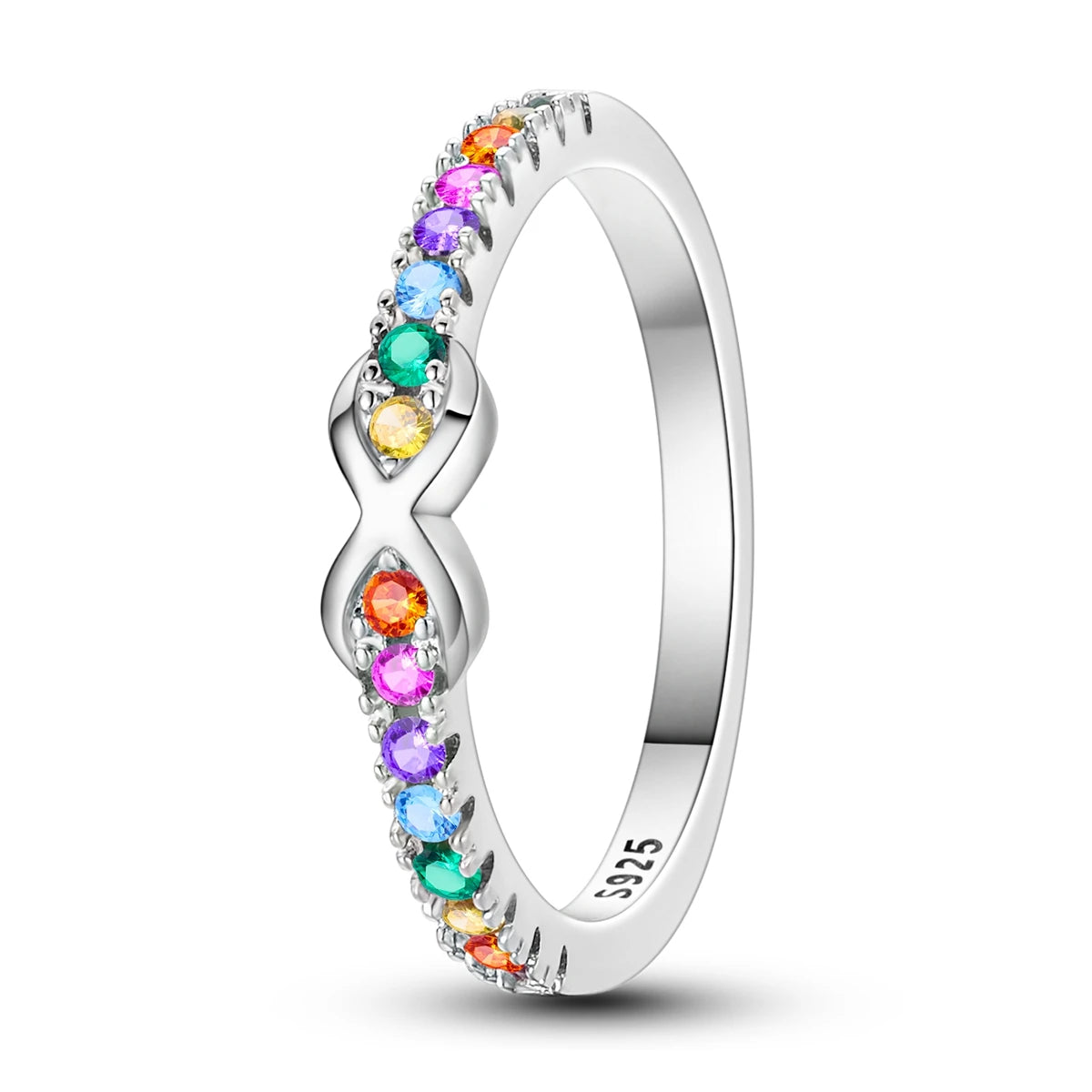 925 Sterling Silver Star Moon Closed Ring