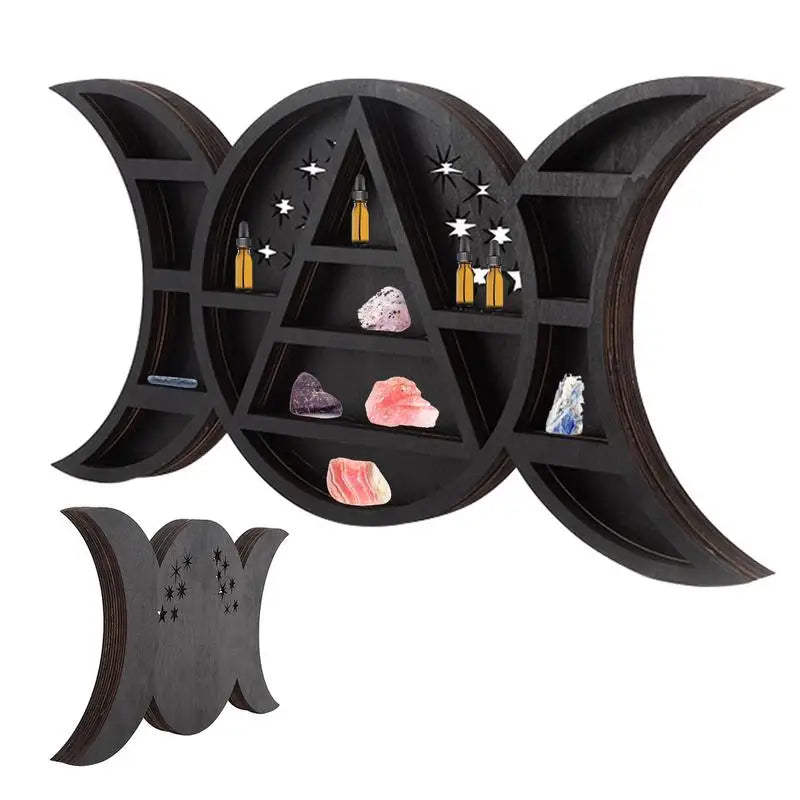 Moon Rustic Wall Mounted Shelf