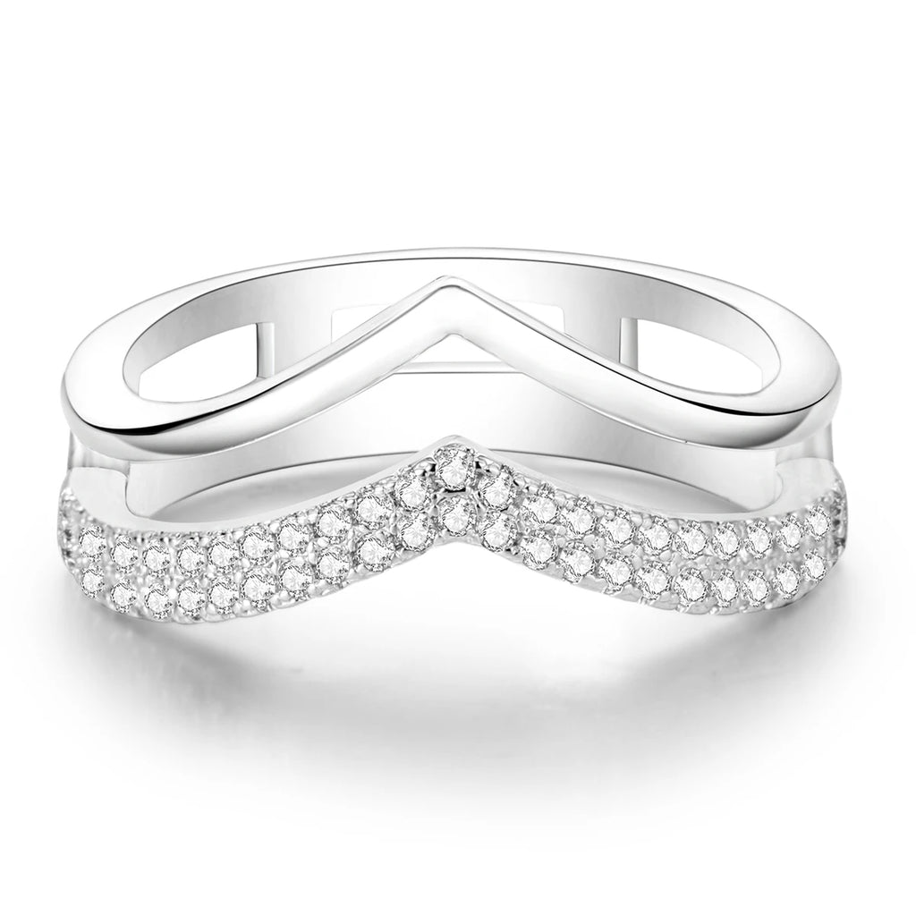 925 Sterling Silver Star Moon Closed Ring