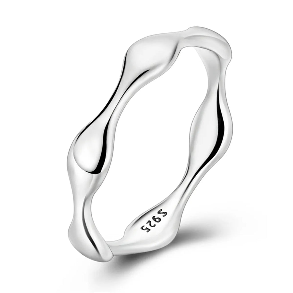 925 Sterling Silver Star Moon Closed Ring