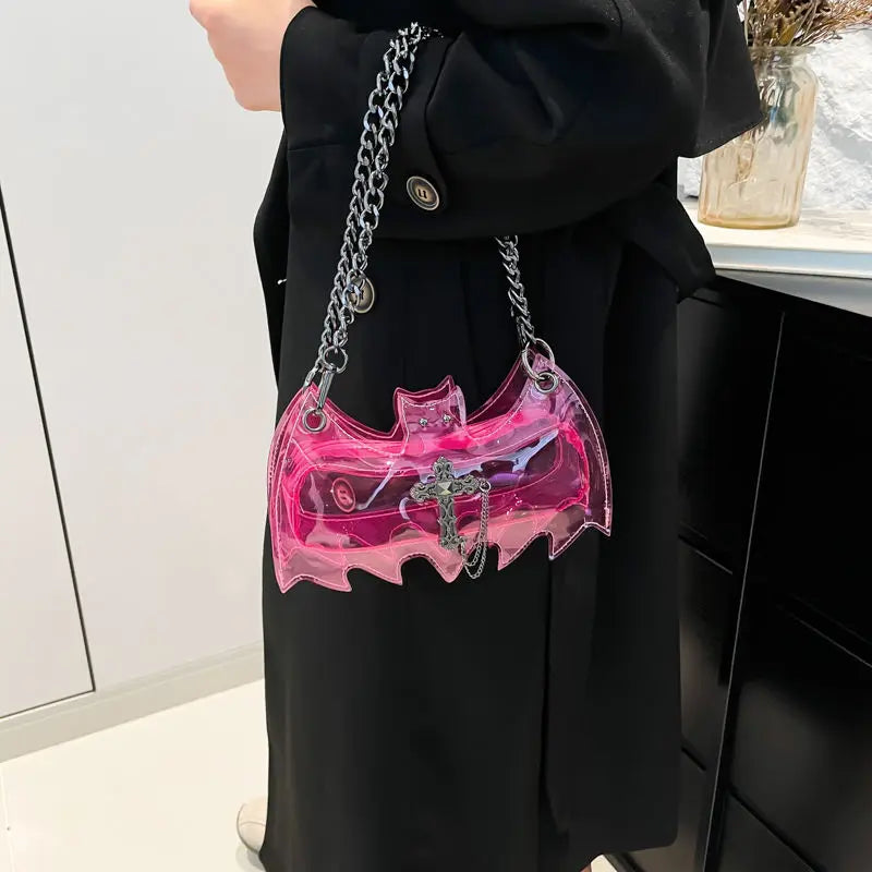 Punk Cool Pvc Transparent Crossbody Bag