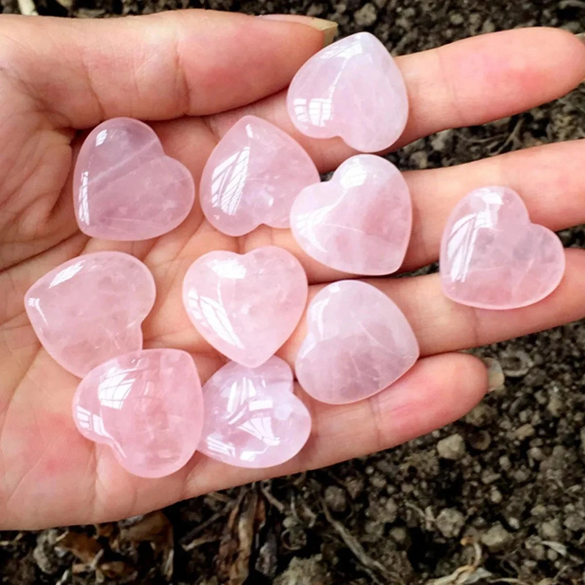Rose Heart Natural Quartz Crystal